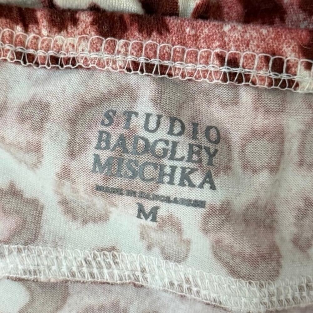 Badgley Mischka Leopard Print Lace Trim Cami Shorts Pajama Lounge Set Medium - Picture 4 of 4